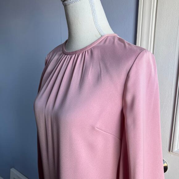 Ted Baker Joele Dress Shift Long Sleeve Rhinestone Cuff Pink Size 1 US Size 4 - Picture 4 of 12